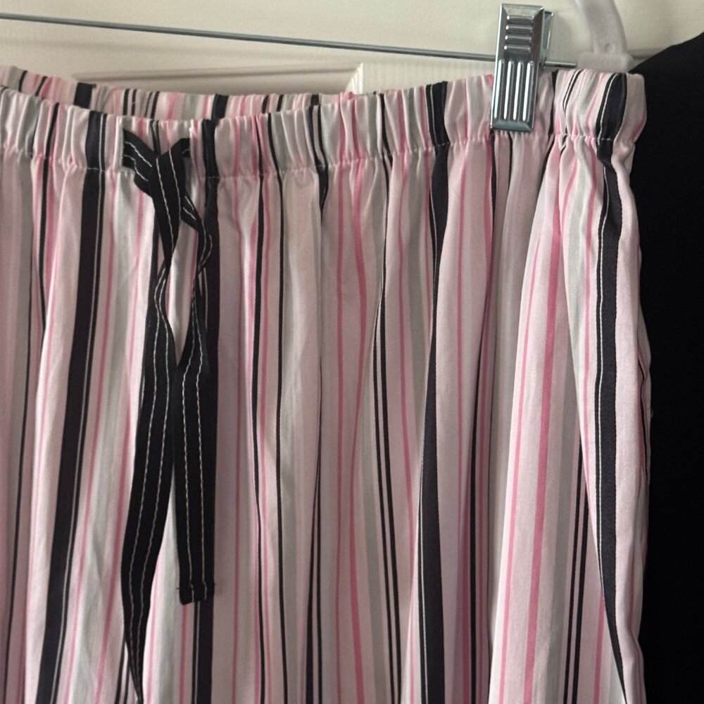 Charter Club Womens Intimates Sleepwear Black Top Pink Black Striped Pants 2X - Picture 7 of 15